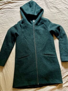 ONLY Dark Teal Knit Hooded Jacket